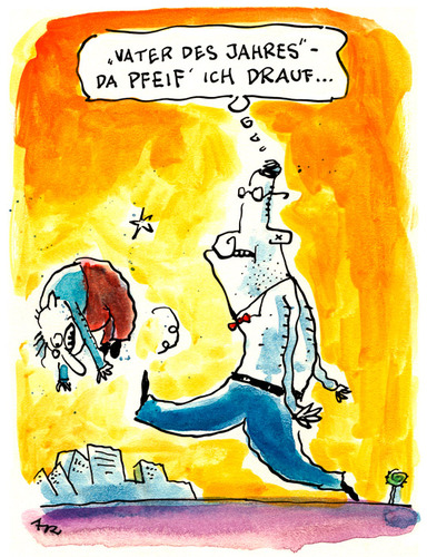 Cartoon: Vatertag (medium) by ari tagged vater,kind,jahr,vatertag,himmelfahrt,titel