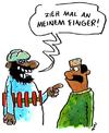 Cartoon: booom (small) by ari tagged finger,sprengstoff,scherz,männer,islam,terror,radikal,glaube,is,attentat
