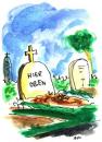 Cartoon: oben (small) by ari tagged rip,grabstein,friedhof,grave,tod,trauer,religion