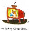 Cartoon: Sendung (small) by ari tagged tv,mouse,cat,maus,katze,entertainment,fernsehen,kinder,medien,humor