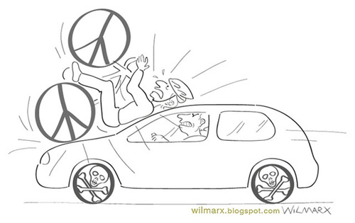 Cartoon: Carro X Bicicleta (medium) by Wilmarx tagged transit,biki,car