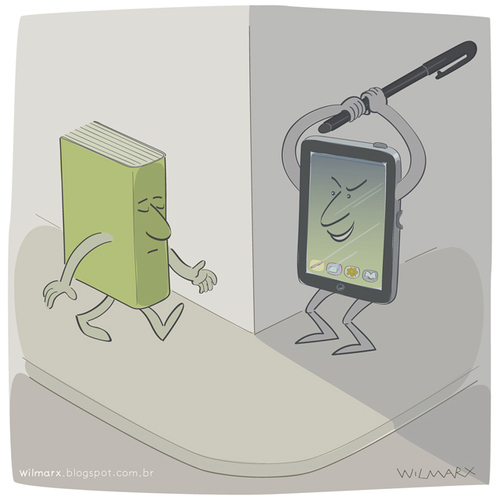 Cartoon: I (medium) by Wilmarx tagged book,ipad