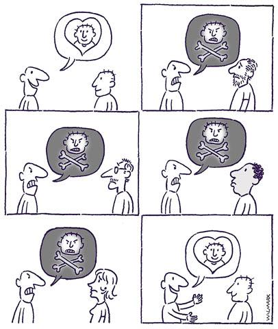 Cartoon: Inimigo oculto (medium) by Wilmarx tagged people,man,gente,pessoas,homem