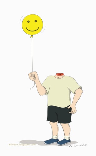 Cartoon: Smile out of season (medium) by Wilmarx tagged humour,behavior,smile,symbolism