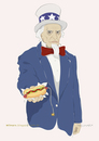 Cartoon: I have a hot dog for you (small) by Wilmarx tagged uncle,sam,hot,dog,world,hunger,imperialism