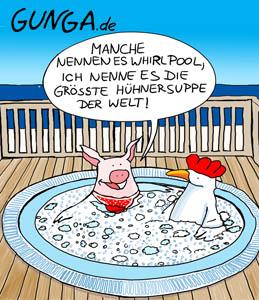 Cartoon: Hühnersuppe (medium) by Gunga tagged hühnersuppe