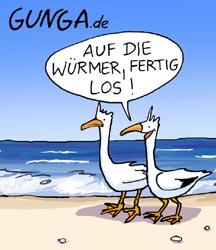 Cartoon: Würmer (medium) by Gunga tagged würmer