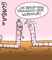 Cartoon: Wurmkur (medium) by Gunga tagged wurmkur
