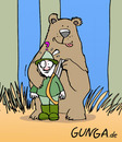 Cartoon: Überraschung (small) by Gunga tagged bär,jäger,überraschung