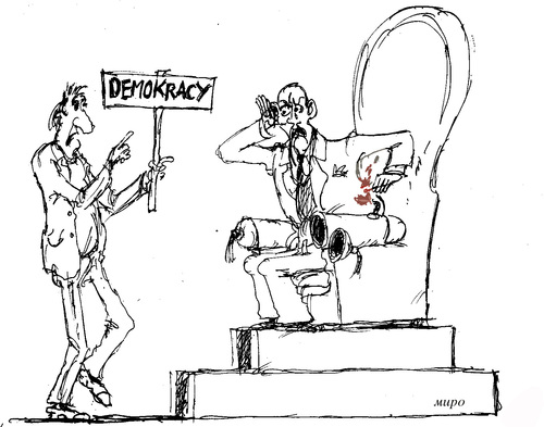 Cartoon: Democracy (medium) by Miro tagged diktator