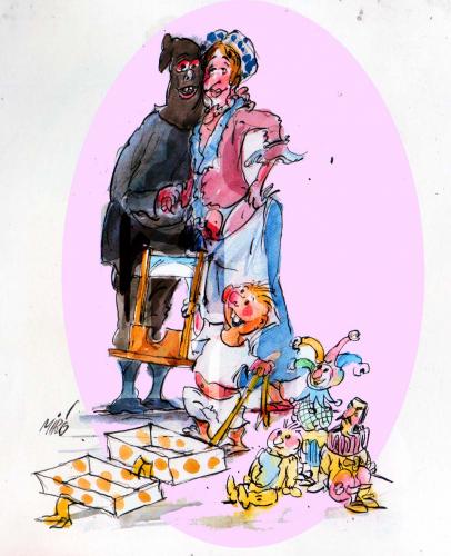 Cartoon: famili (medium) by Miro tagged famili