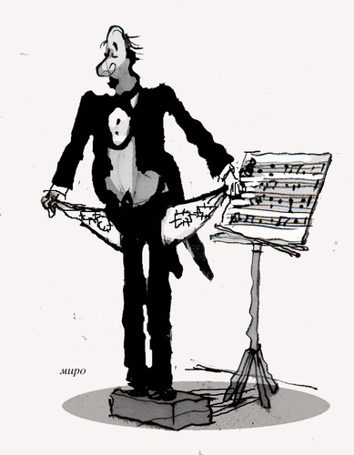 Cartoon: musikal art (medium) by Miro tagged musikal,art