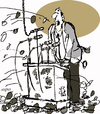 Cartoon: Speaker (small) by Miro tagged speaker