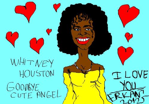 Cartoon: whitney houston (medium) by SiR34 tagged painter,houston,whitney