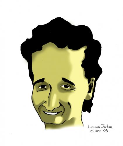Cartoon: Xavier Salvador (medium) by LucianoJordan tagged caricatura,catalao,caricaturista,tablet