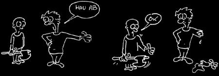 Cartoon: Hau ab! (medium) by Newbridge tagged hau,ab,befehl,axt,beil