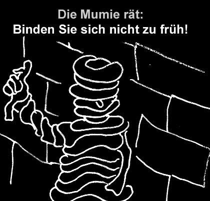 Cartoon: Mumie (medium) by Newbridge tagged mumie,binde,früh