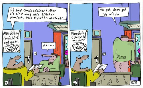 Cartoon: Beim Personalchef (medium) by Leichnam tagged personalchef,büro,maroverlag,comic,cartoon,zeichner,comiczeichner,cartoonist,abstrakt,witz,vorstellungsgespräch