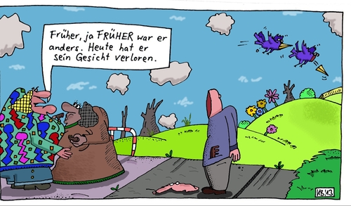 Cartoon: früher (medium) by Leichnam tagged früher,ehe,mann,und,frau,gesichtsverlust,heute,vergangenheit,gegenwart,glorrich,armselig,damenwelt,unzufrieden,enttäuschung