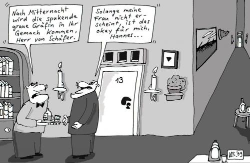 Cartoon: Graue Gräfin (medium) by Leichnam tagged hannes,spuk,13,gräfin,grau,herr
