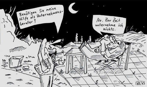 Cartoon: Hilfe (medium) by Leichnam tagged hilfe,unternehmensberater,no,faulenzer