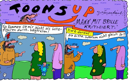 Cartoon: Kritik (medium) by Leichnam tagged kritik,leichnam,leichnamcartoon,witzfiguren,na,bitte,wegtreten,nasenzipfel,haarnetz