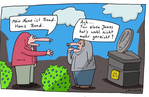 Cartoon: Kurz vorgestellt (medium) by Leichnam tagged kurz,vorgestellt,bond,hans,james