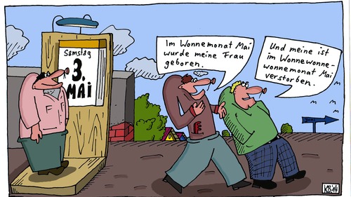 Cartoon: Mai (medium) by Leichnam tagged mai,wonnemonat,frau,geburt,sterben,leben,tod