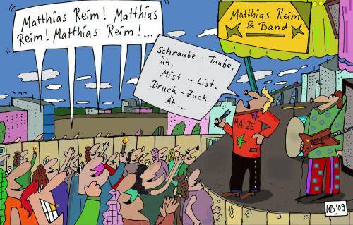 Cartoon: Matthias Reim (medium) by Leichnam tagged matthias,reim,musik,bühne,auftritt,gig,schlager,festival