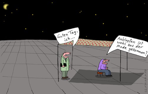 Cartoon: Nacht (medium) by Leichnam tagged nacht,guten,tag,mond,und,sterne,anklopfen,aus,der,mode,leichnam,leichnamcartoon