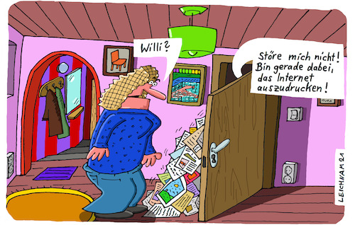 Cartoon: Offene Tür (medium) by Leichnam tagged offen,tür,internet,drucker,ausdrucken,willi,leichnam,leichnamcartoon