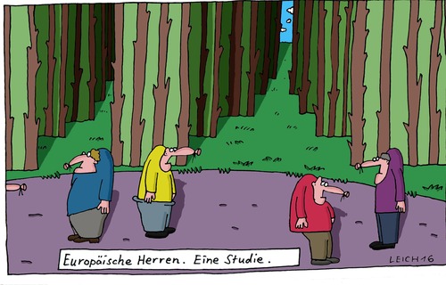 Cartoon: Oh! (medium) by Leichnam tagged lichtung,waldrand,wald,studie,eine,herren,europäische,oh