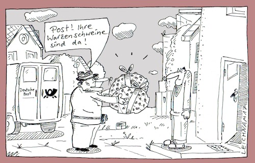 Cartoon: Post (medium) by Leichnam tagged post,warzenschwein,eingetroffen,sind,da,leichnam,leichnamcartoon
