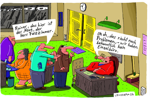 Cartoon: Rainer (medium) by Leichnam tagged rainer,neu,furz,furzzimmer,herr,probleme,geruch,einzelbüro,leichnam,leichnamcartoon