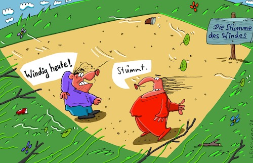 Cartoon: Sandfeld (medium) by Leichnam tagged sandfeld,wind,sturm,schild,unbehaglich,leichnam,leichnamcartoon