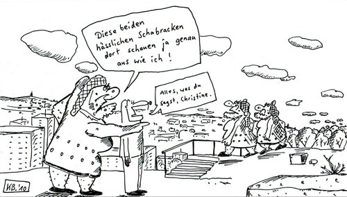 Cartoon: Schabracken (medium) by Leichnam tagged schabracken,gleich,ähnlich,christine,ärger,hässlich,damen