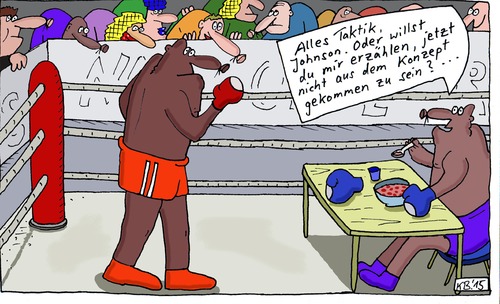 Cartoon: Sportwitz (medium) by Leichnam tagged sportwitz,boxen,johnson,zu,tisch,essen,speis,und,trank,kampfsport