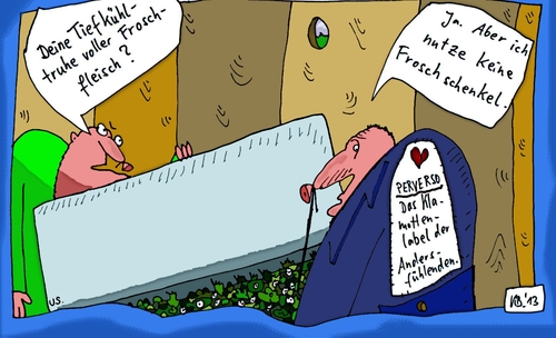 Cartoon: Tief (medium) by Leichnam tagged tiefkühltruhe
