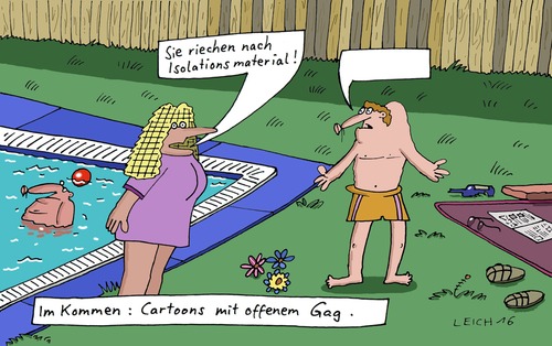 Cartoon: Tsis ... (medium) by Leichnam tagged tsis,geruch,isolationsmaterial,im,kommen,trend,gag,offen,cartoons,freibad,schwimmbad