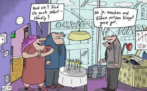 Cartoon: Und Sie? (medium) by Leichnam tagged wirtschaft,karriere