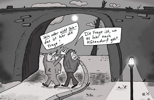 Cartoon: Unterwegs (medium) by Leichnam tagged unterwegs,sein,oder,nicht,klassik,drama,theater,bühnenstück,totenschädel,klötendorf