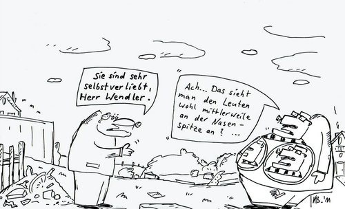 Cartoon: Wendler (medium) by Leichnam tagged wendler,selbstverliebt,leute,leichnam,nasenspitze