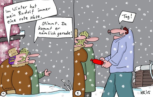 Cartoon: Winterzeit (medium) by Leichnam tagged winterzeit,kälte,schnee,eis,flocken,wind,rudolf,rote,nase,freundinnen