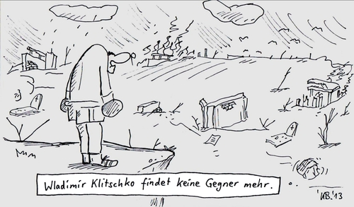 Cartoon: Wladimir (medium) by Leichnam tagged wladimir,boxen,profisport,klitschko,gegner,ebenbürtig,schwergewicht,kampf