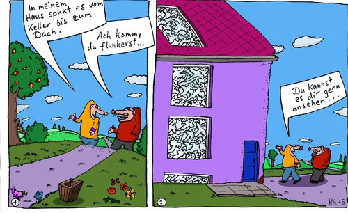 Cartoon: zwei Herren (medium) by Leichnam tagged spukhaus,zwei,herren,geister,gespenster,verdammt,verflucht,tod,tote,seelen