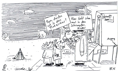 Cartoon: Zweistein (medium) by Leichnam tagged flohzirkus,kinder,schrumpfer,zweistein,einstein