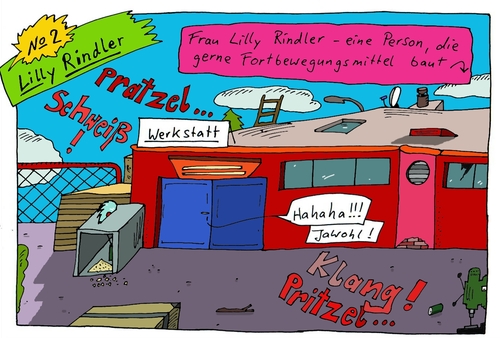 Cartoon: NAK 2 (medium) by Leichnam tagged nak,klimbach,unterseeboot,lilly,rindler,knut,hans,astrid,dorfbach,tauchgang,gewässer,durchsuchen,neugierde,fortbewegungsmittel,werkstatt,schweißen