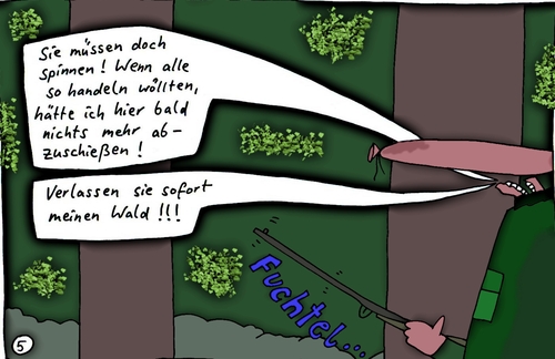 Cartoon: NAK 4 (medium) by Leichnam tagged spießig,roh,leichnamcomic,schießen,appetit,durchgeknallt,gier,fressen,essen,tiere,füchse,fuchs,abschuss,förster,revier,wald,ewald,astrid,klimbach,aus,neues,nak