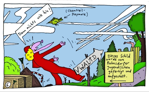 Cartoon: NAK 7 (medium) by Leichnam tagged nak,klimbach,legendär,pock,fabelwesen,suche,montag,morgen,wald,forst,neues,aus