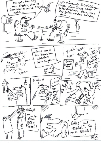 Cartoon: Politik (medium) by Leichnam tagged politik,studiogespräch,tv,vorstand,gremium,agenda,arbeitskreis,papiere,gesetze,aufknüpfen,strick,hängen,ruhe